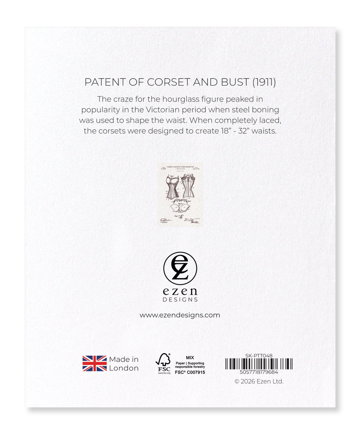 Ezen - Patent of corset and bust (1911) - Sticker Set