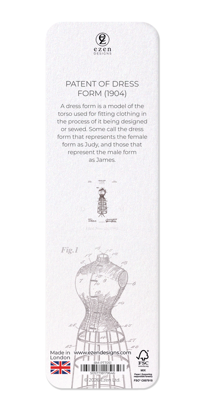 Ezen - Patent of dress form (1904) - Bookmark - Back