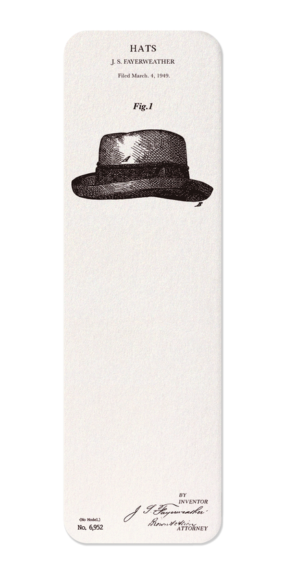Ezen - Patent of hats (1873) - Bookmark - Front