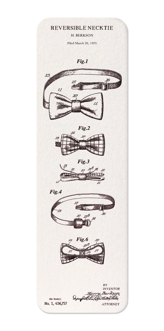 Ezen - Patent of reversible bow tie (1923) - Bookmark - Front