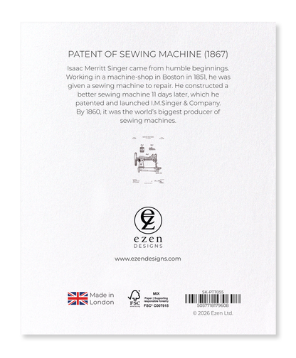 Ezen - Patent of sewing machine (1867) - Sticker Set