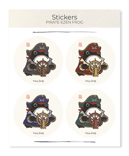 Ezen - Pirate Ezen Frog - Sticker Set