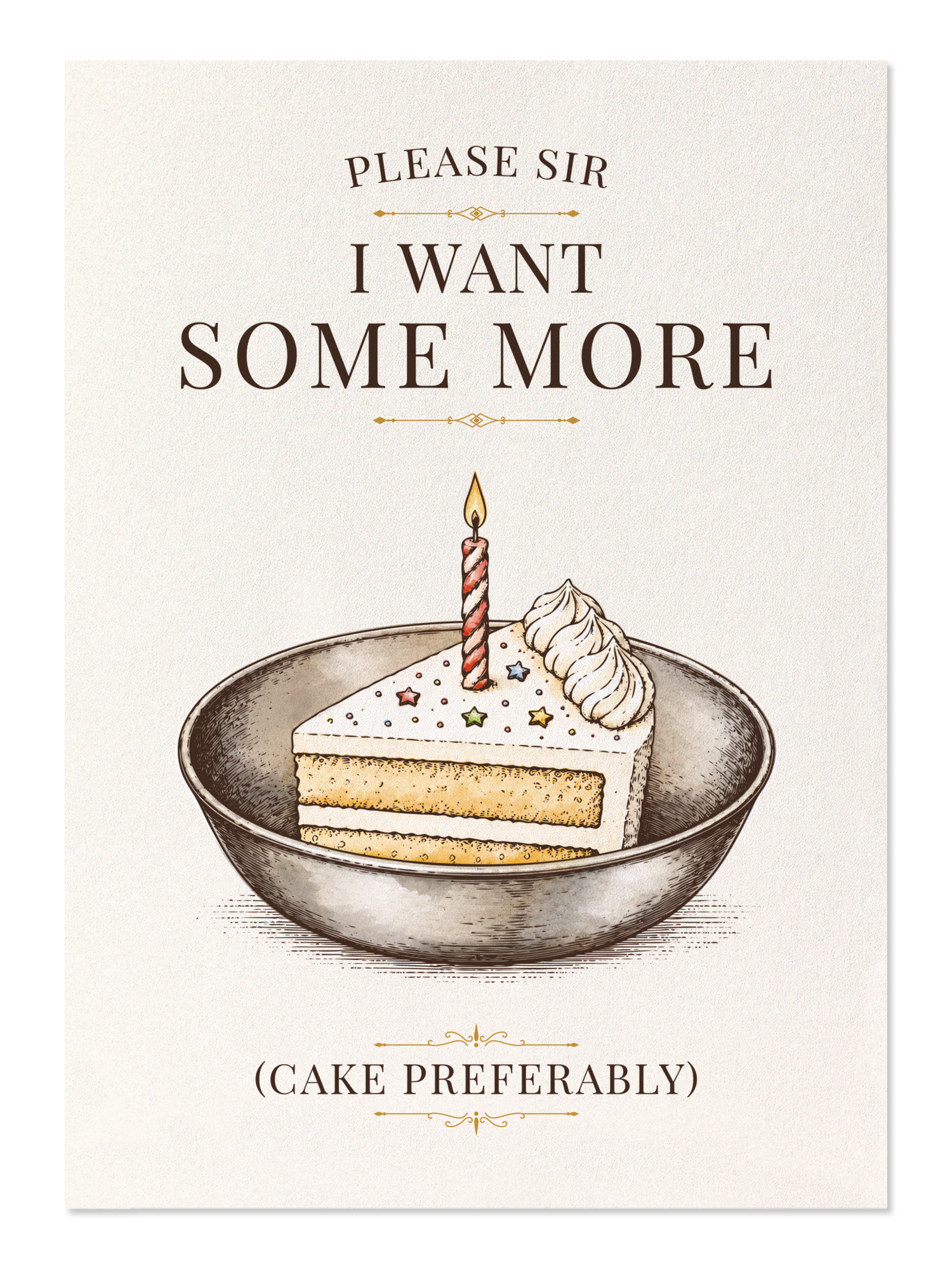 Ezen - Please sir, I want some more cake - Postcard - Front