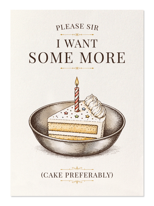 Ezen - Please sir, I want some more cake - Postcard - Front
