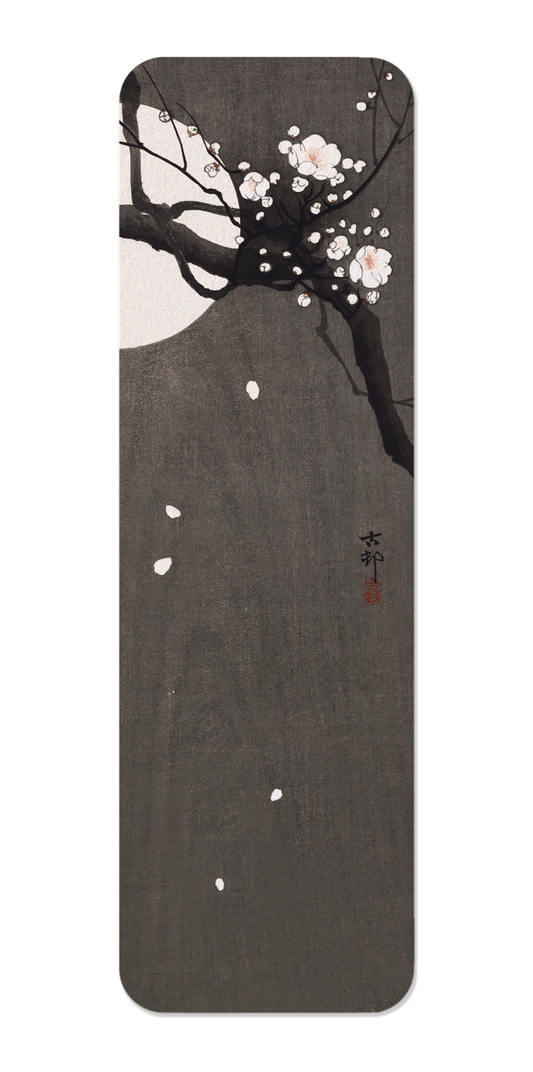 Ezen - Plum blossom and full moon - Bookmark - Front