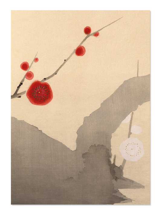 Ezen - Plum blossom flowers - Postcard - Front