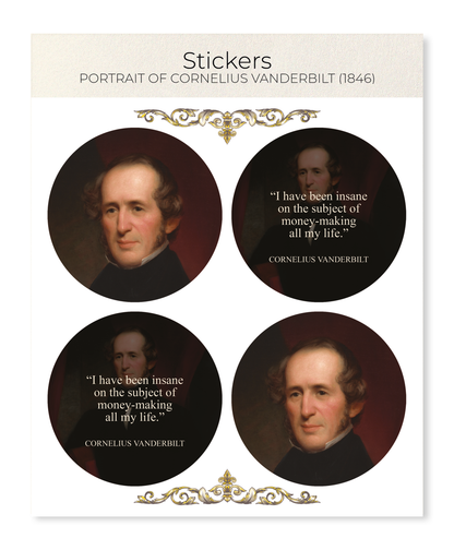 Ezen - Portrait of Cornelius Vanderbilt (1846) - Sticker Set