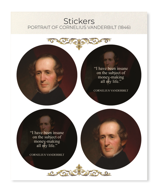 Ezen - Portrait of Cornelius Vanderbilt (1846) - Sticker Set