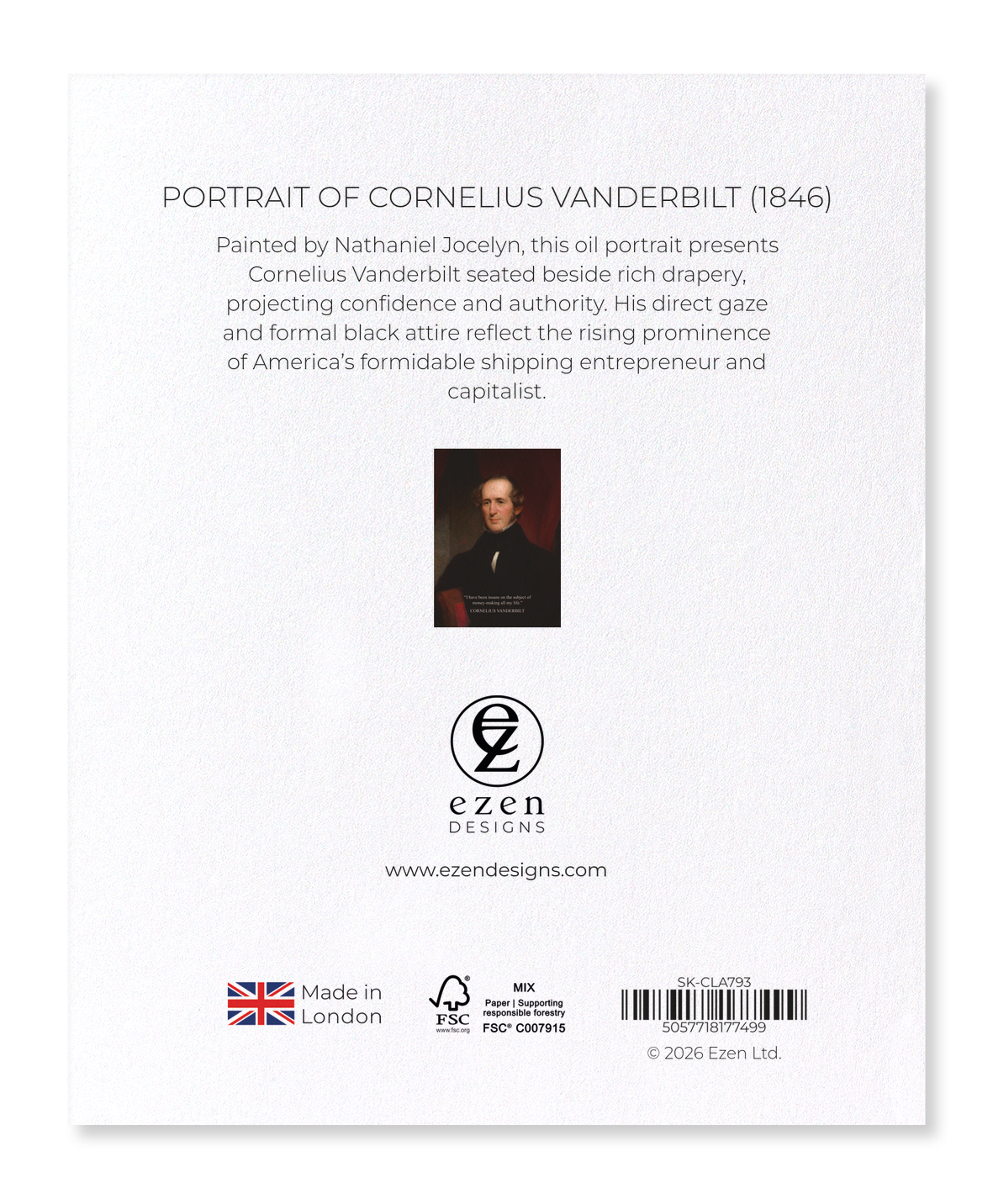 Ezen - Portrait of Cornelius Vanderbilt (1846) - Sticker Set