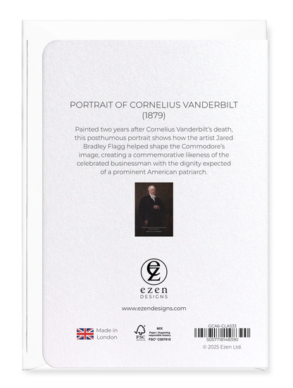 Ezen - Portrait of Cornelius Vanderbilt (1879) - Greeting Card - Back