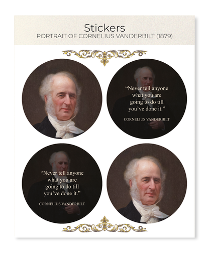 Ezen - Portrait of Cornelius Vanderbilt (1879) - Sticker Set