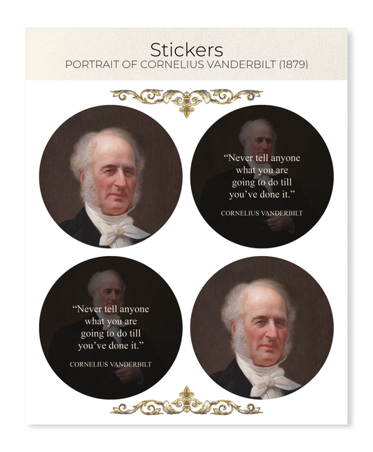 Ezen - Portrait of Cornelius Vanderbilt (1879) - Sticker Set