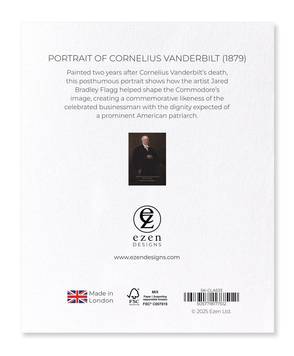 Ezen - Portrait of Cornelius Vanderbilt (1879) - Sticker Set