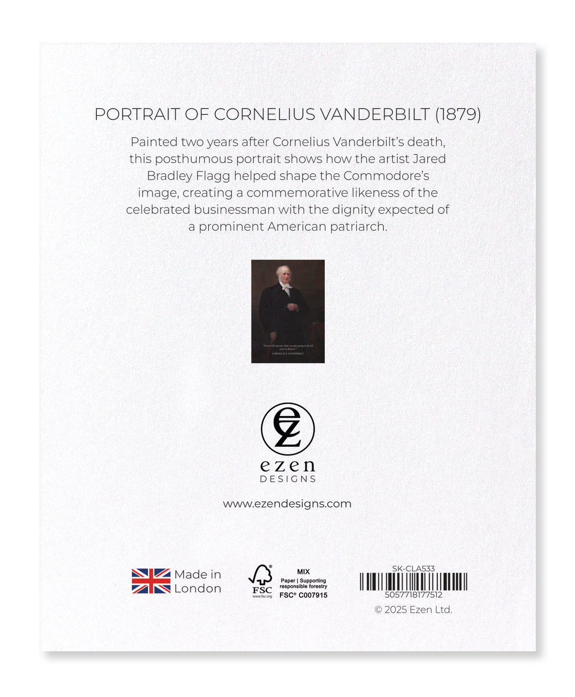 Ezen - Portrait of Cornelius Vanderbilt (1879) - Sticker Set