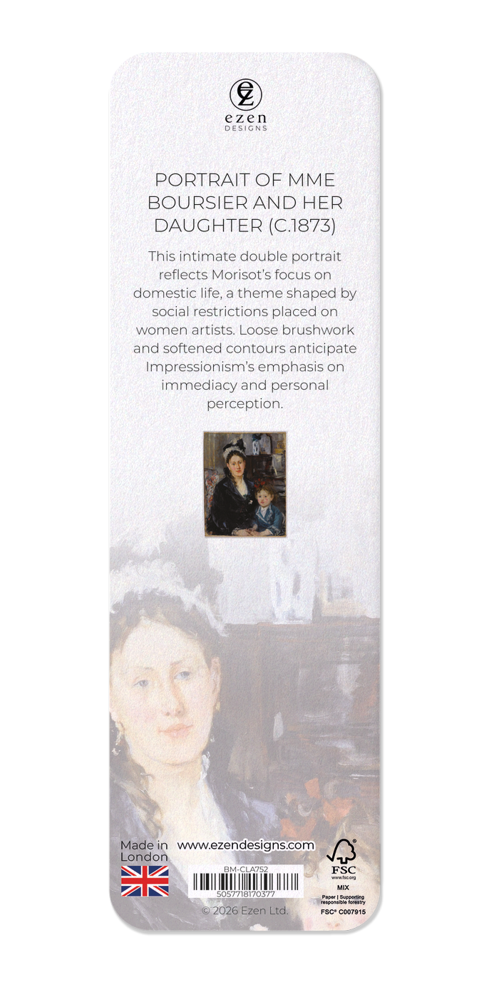 Ezen - Portrait of Mme Boursier and Her Daughter (c.1873) - Bookmark - Back