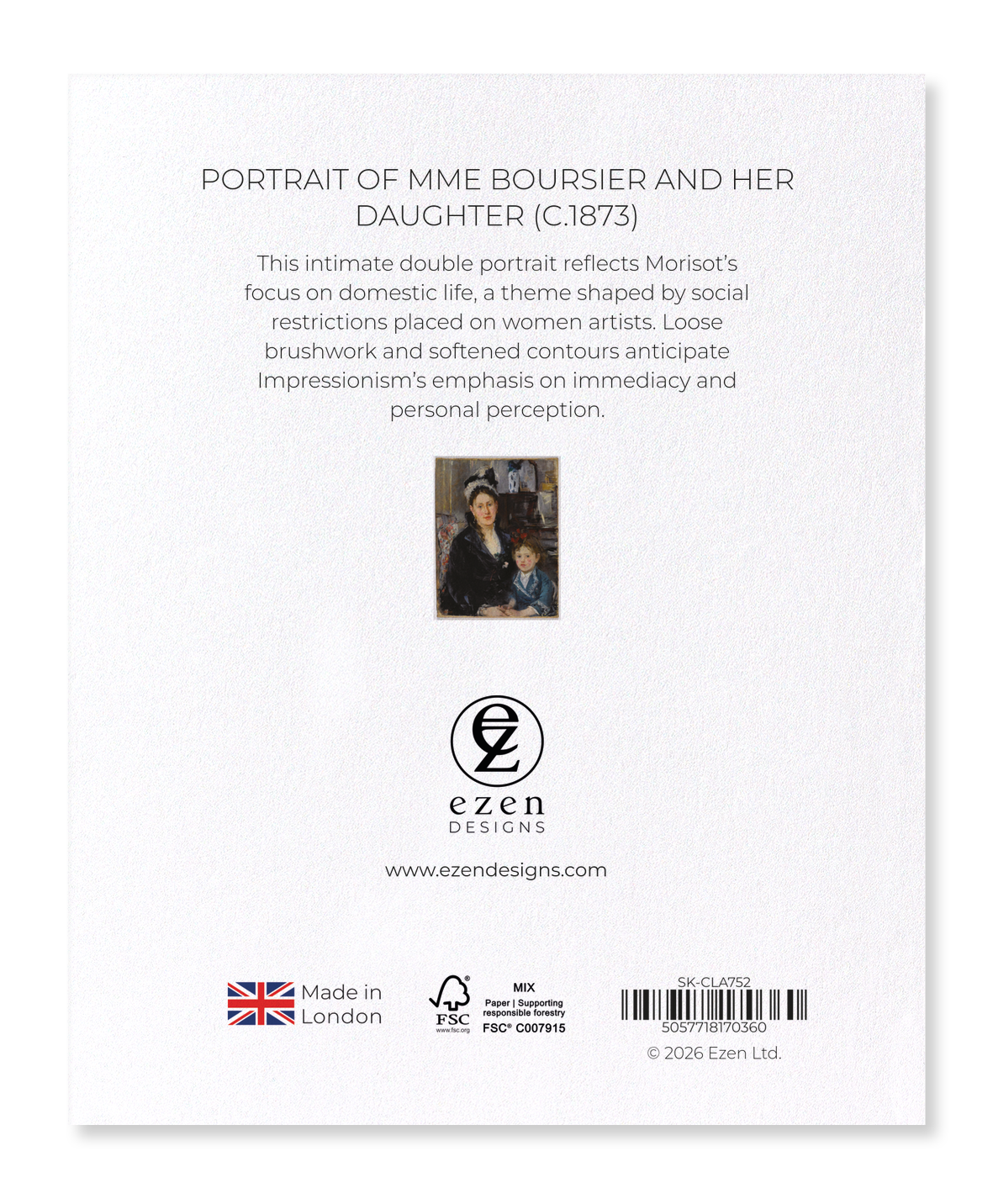 Ezen - Portrait of Mme Boursier and Her Daughter (c.1873) - Sticker Set