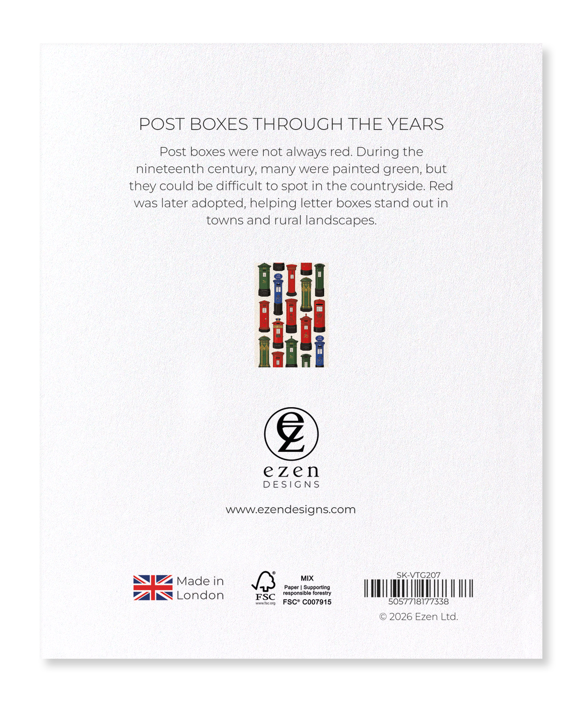 Ezen - Post Boxes Through the Years - Sticker Set