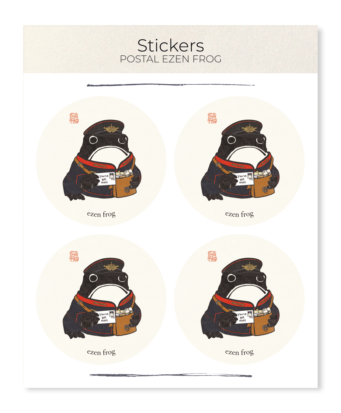 Ezen - Postal Ezen frog - Sticker Set