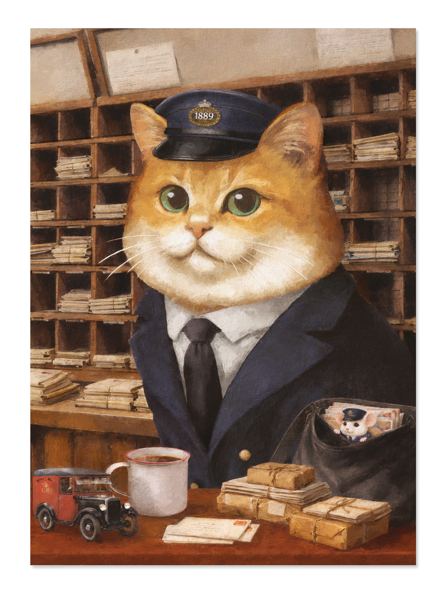 Ezen - Postal Ginger Classic Cat - Postcard - Front