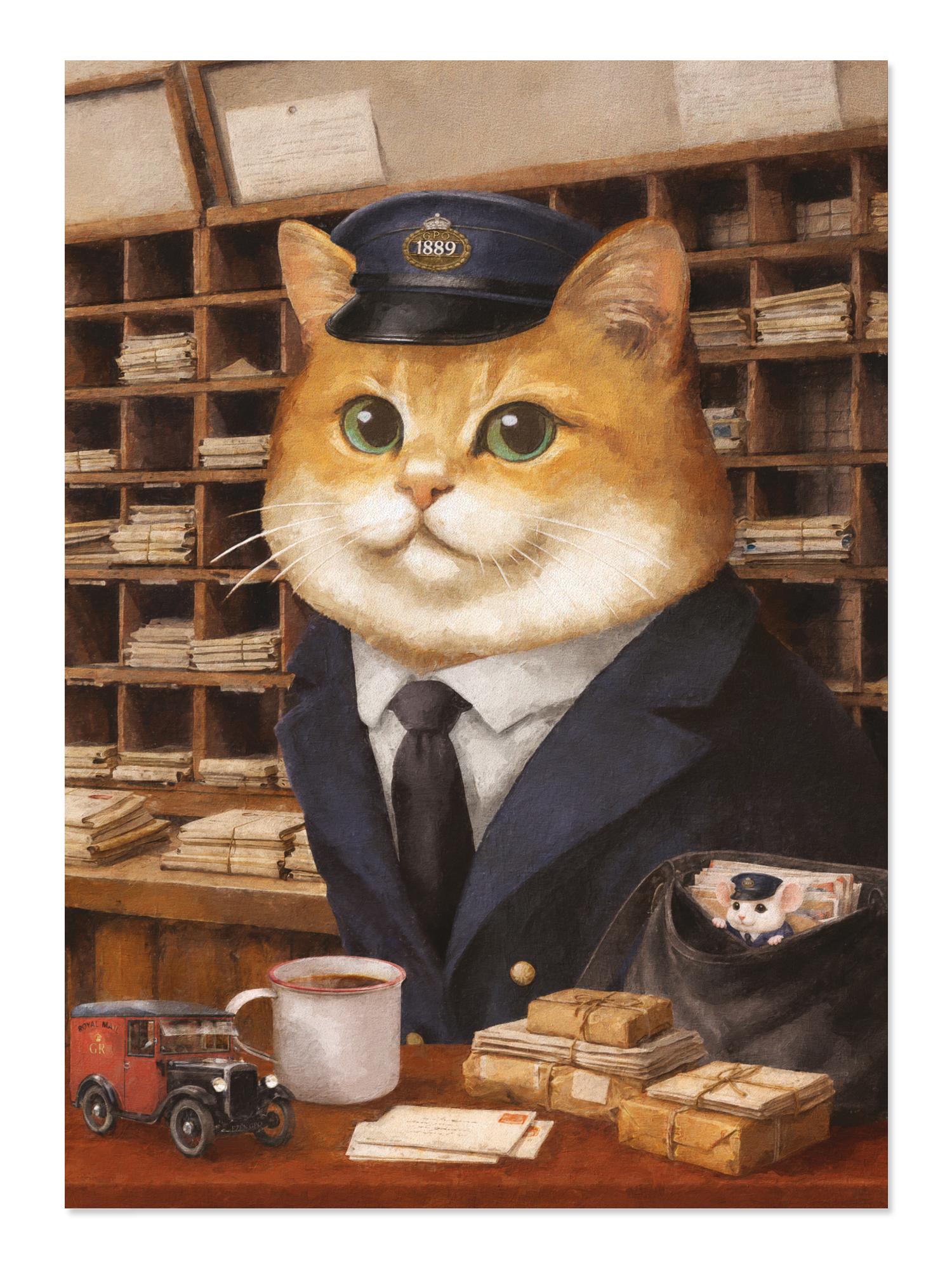 Ezen - Postal Ginger Classic Cat - Postcard - Front
