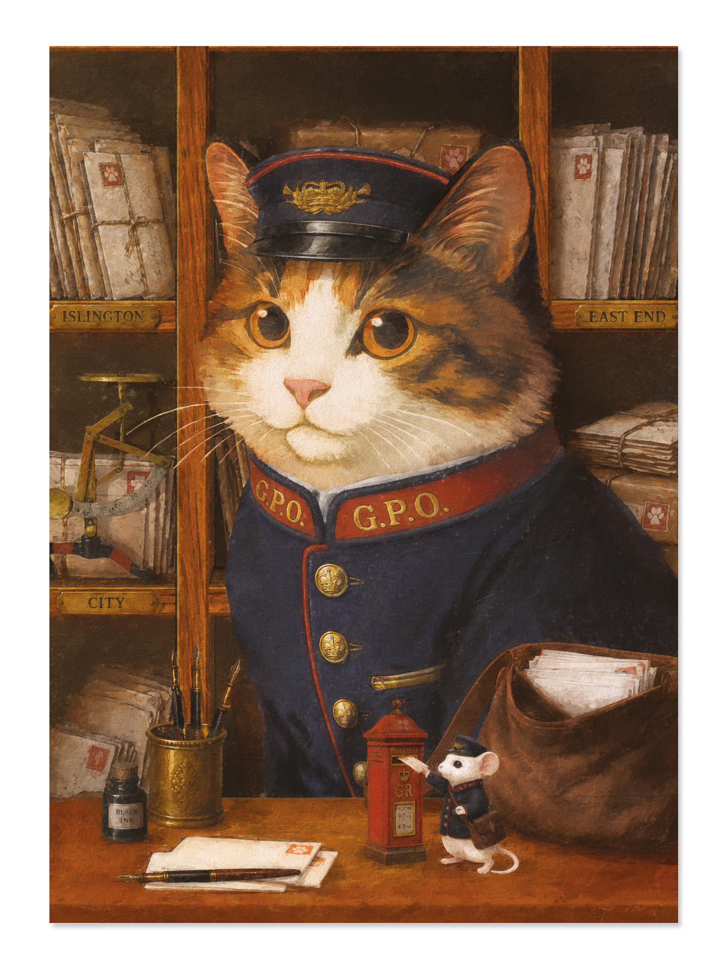 Ezen - Postal Tabby Classic Cat - Postcard - Front