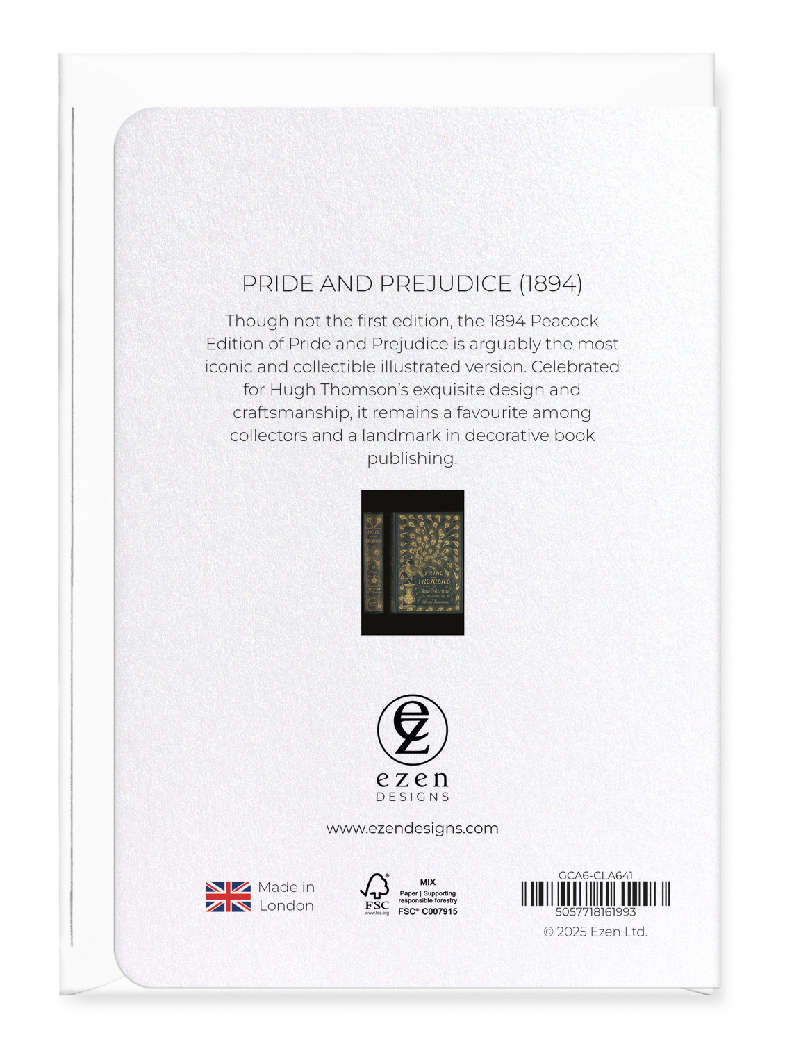 Ezen - Pride and Prejudice (1894) - Greeting Card - Back