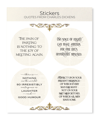 Ezen - Quotes from Charles Dickens - Sticker Set