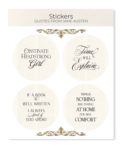 Ezen - Quotes from Jane Austen - Sticker Set