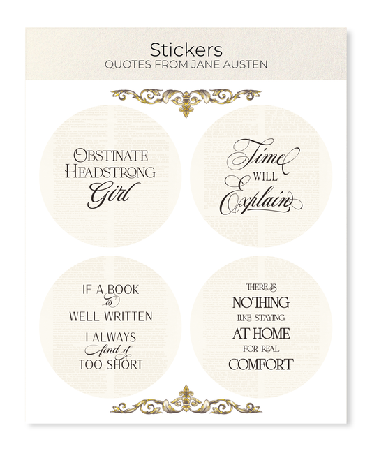 Ezen - Quotes from Jane Austen - Sticker Set