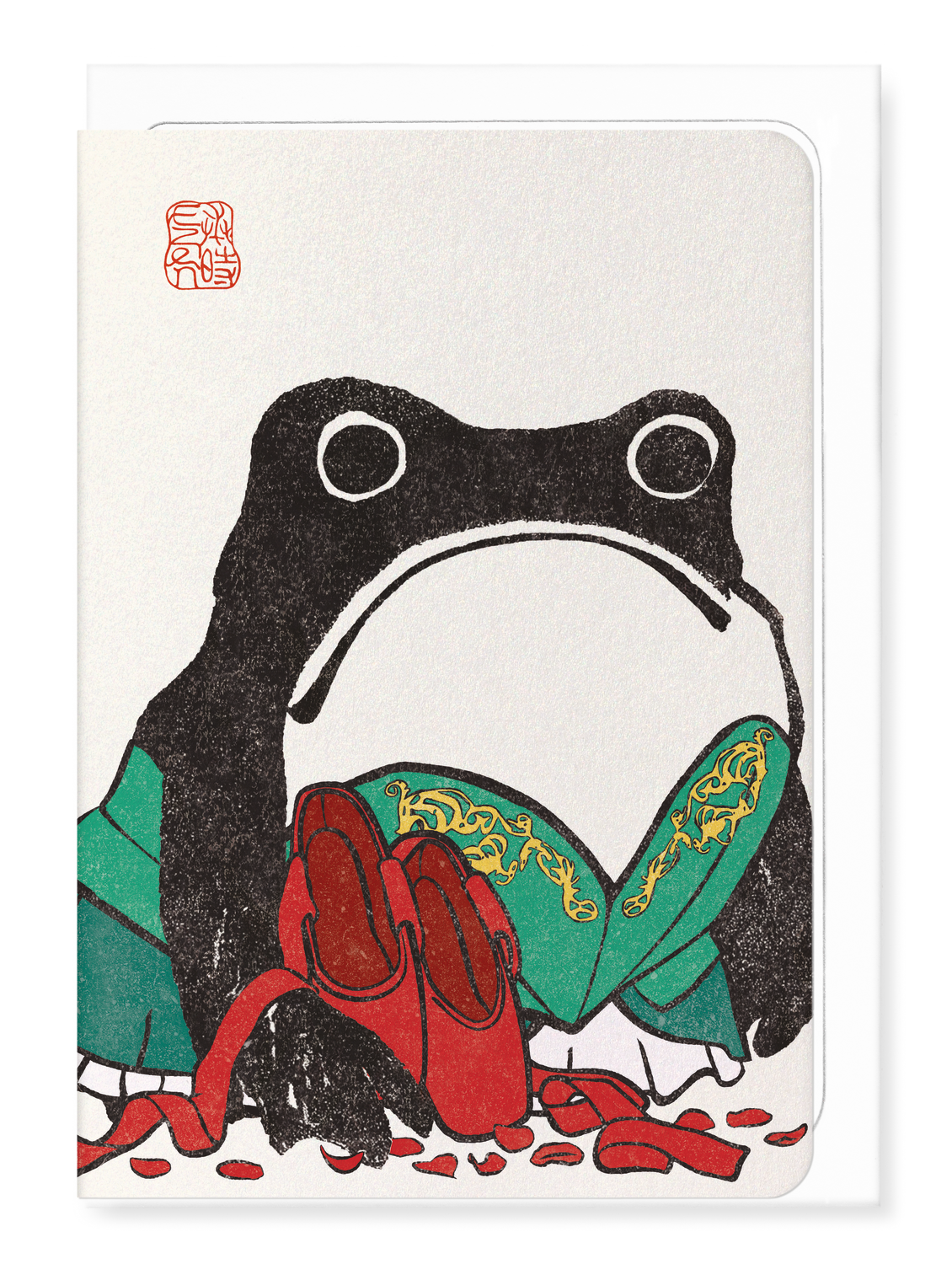 Ezen - Red Shoes Ezen Frog - Greeting Card - Front