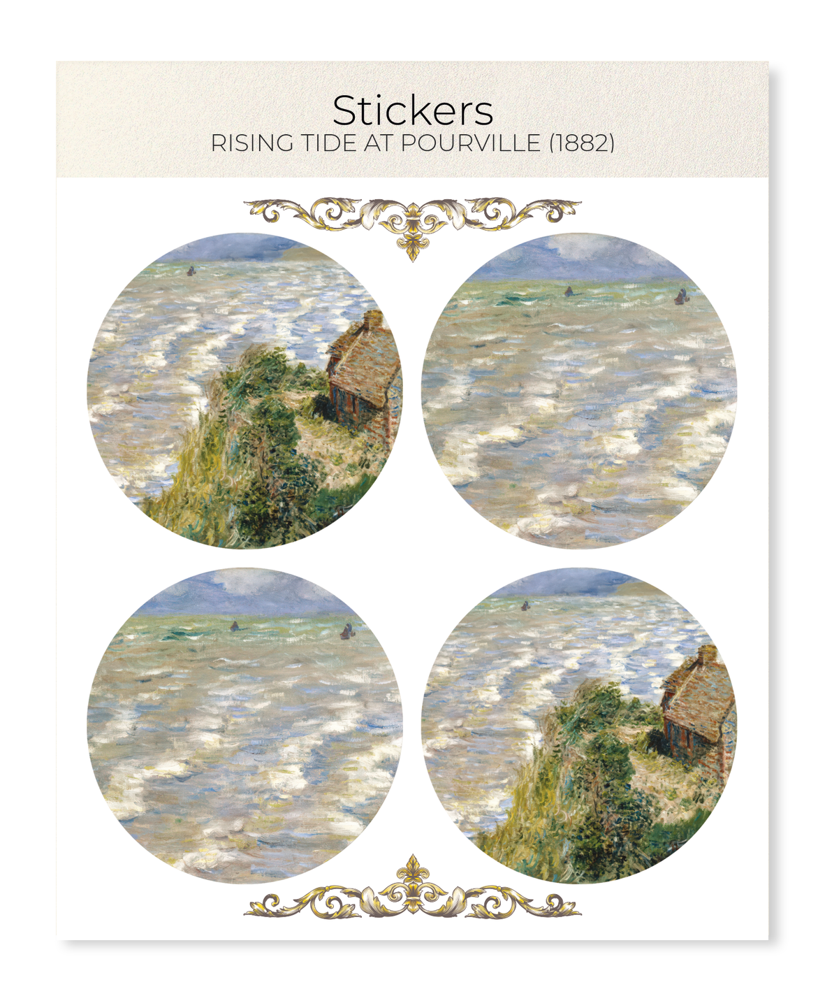 Ezen - Rising Tide at Pourville (1882) - Sticker Set