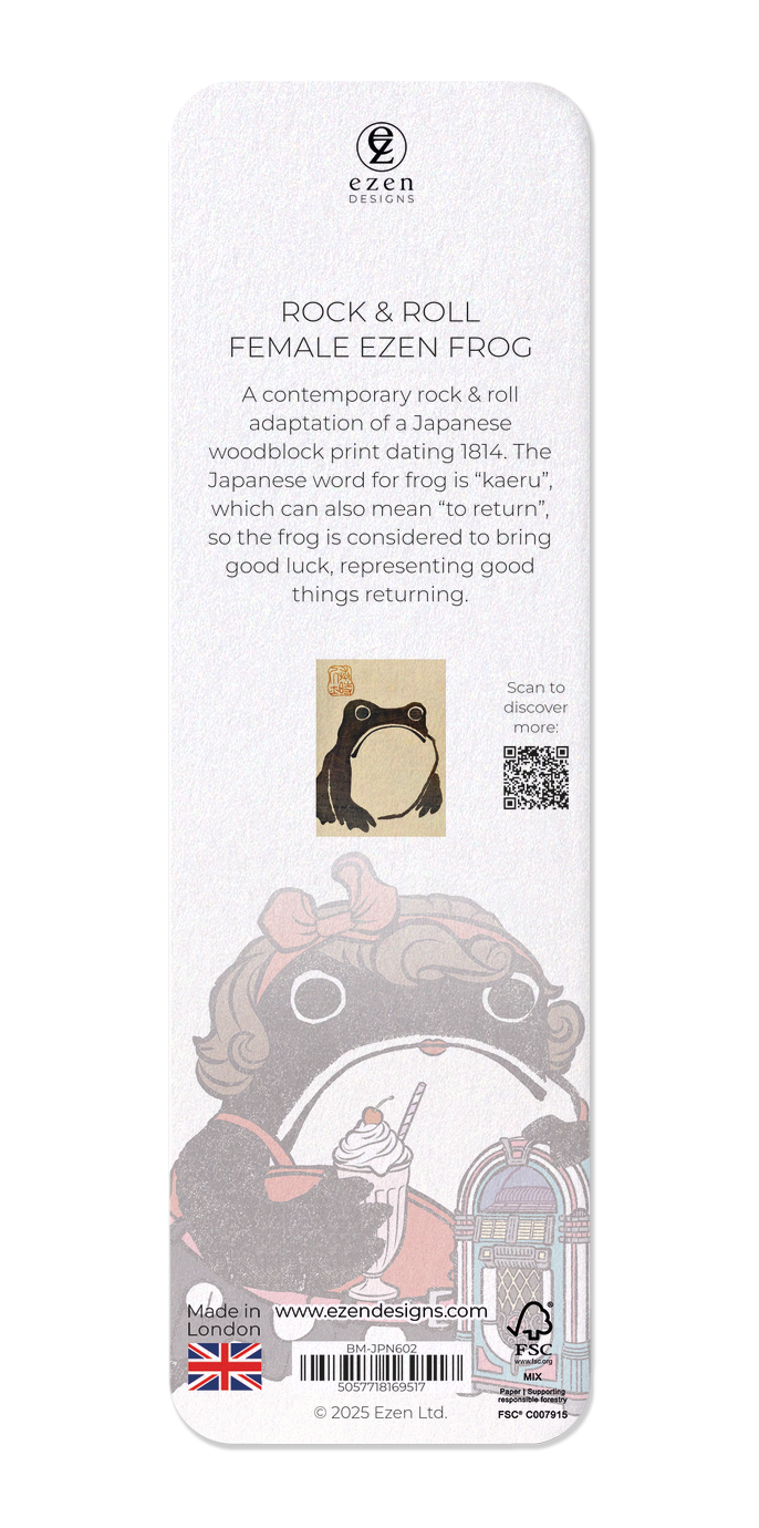 Ezen - Rock & Roll Female Ezen Frog - Bookmark - Back
