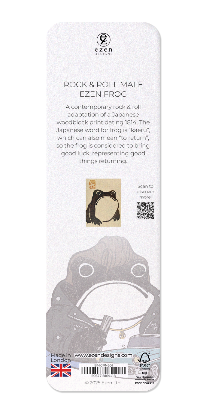 Ezen - Rock & Roll Male Ezen Frog - Bookmark - Back