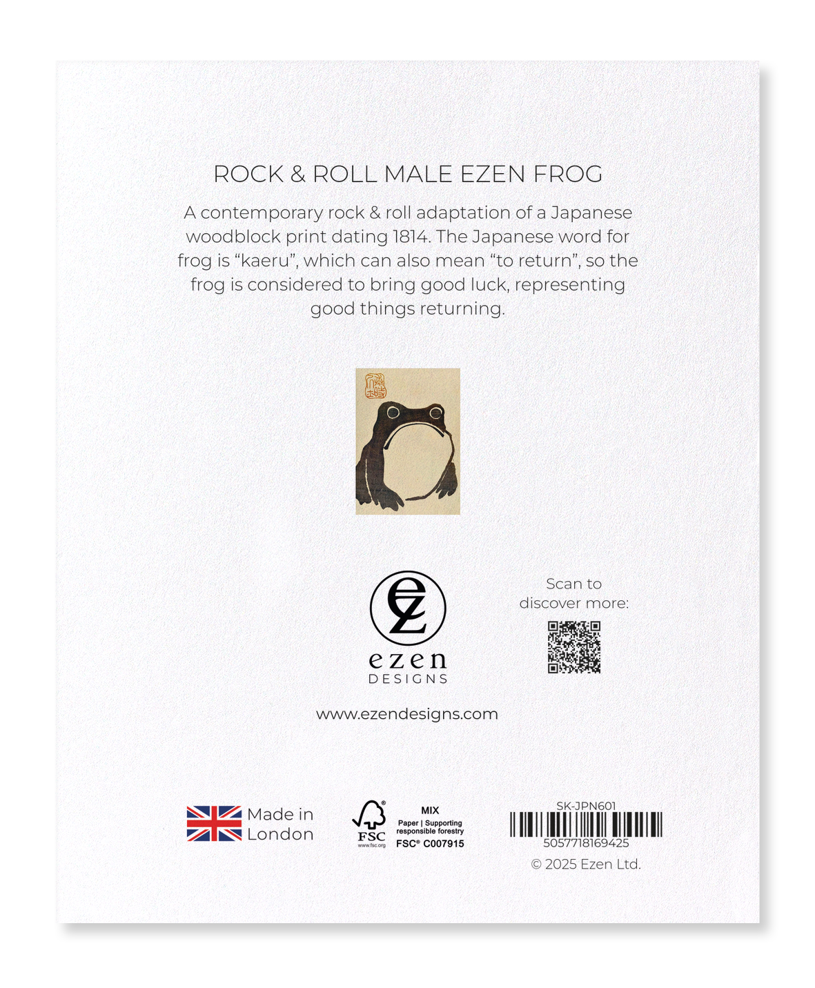 Ezen - Rock & Roll Male Ezen Frog - Sticker Set