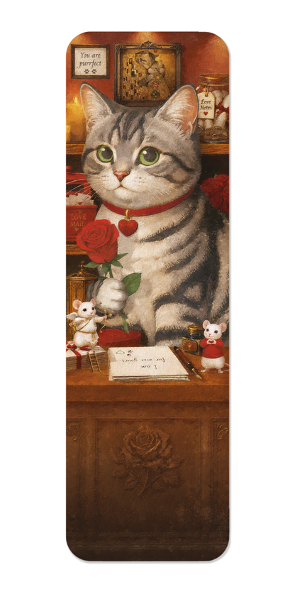 Ezen - Romantic Classic Cat - Bookmark - Front