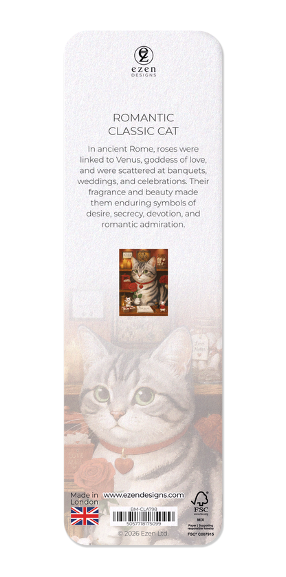 Ezen - Romantic Classic Cat - Bookmark - Back