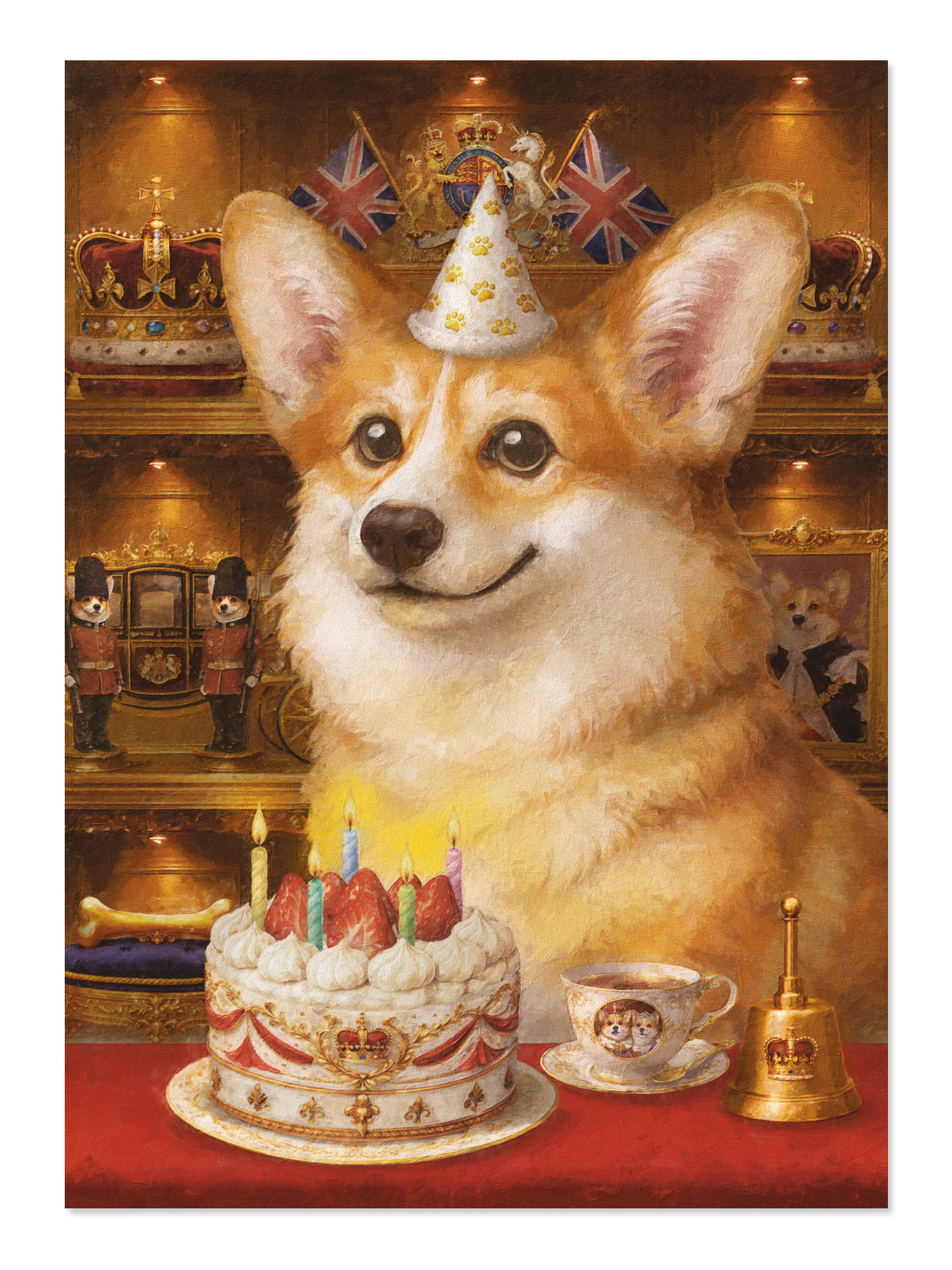 Ezen - Royal birthday classic corgi - Postcard - Front