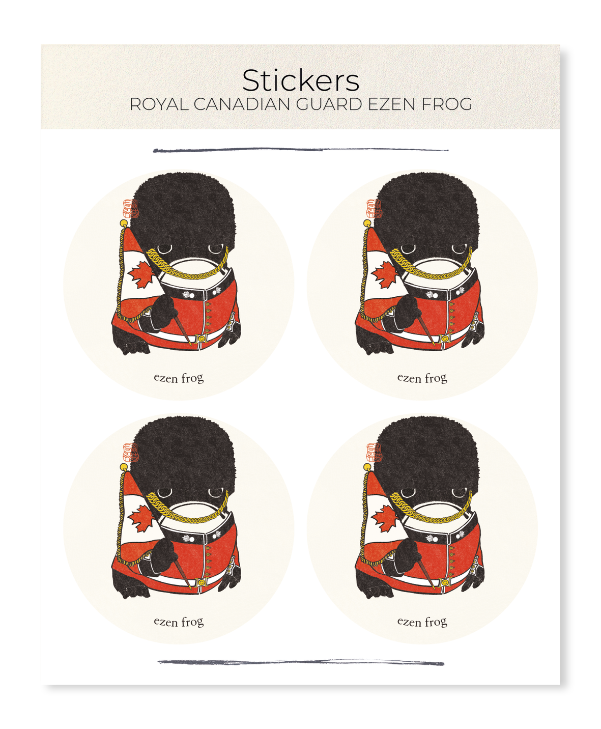 Ezen - Royal Canadian Guard Ezen Frog - Sticker Set