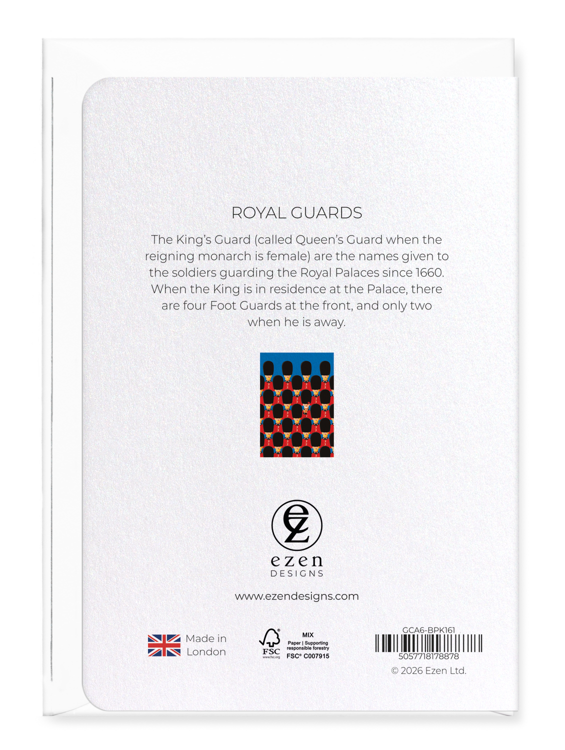 Ezen - Royal Guards - Greeting Card - Back