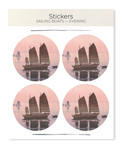 Ezen - Sailing Boats — Evening - Sticker Set