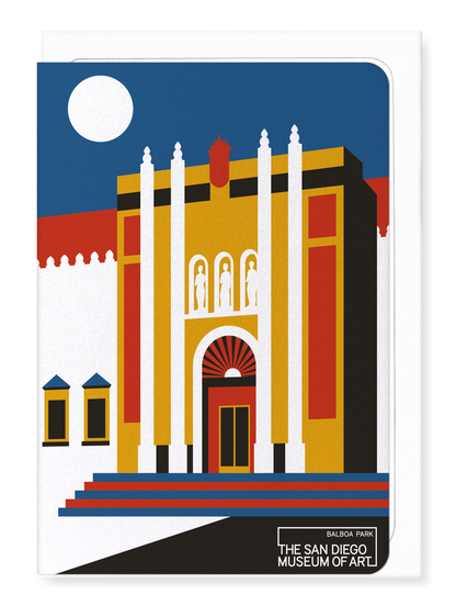 Ezen - San Diego Museum of Art - Bauhaus Nocturne - Greeting Card - Front