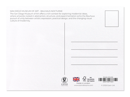 Ezen - San Diego Museum of Art - Bauhaus Nocturne - Postcard - Back