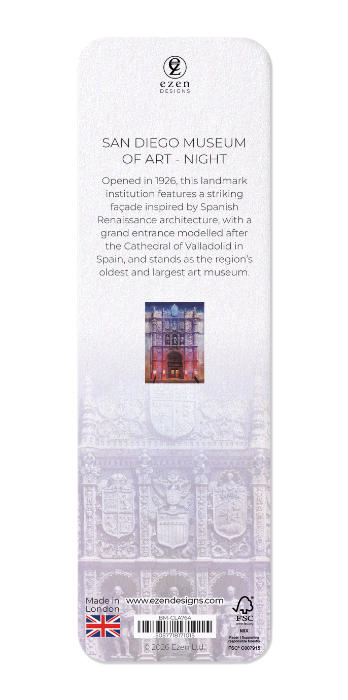 Ezen - SAN DIEGO MUSEUM OF ART - Night - Bookmark - Back