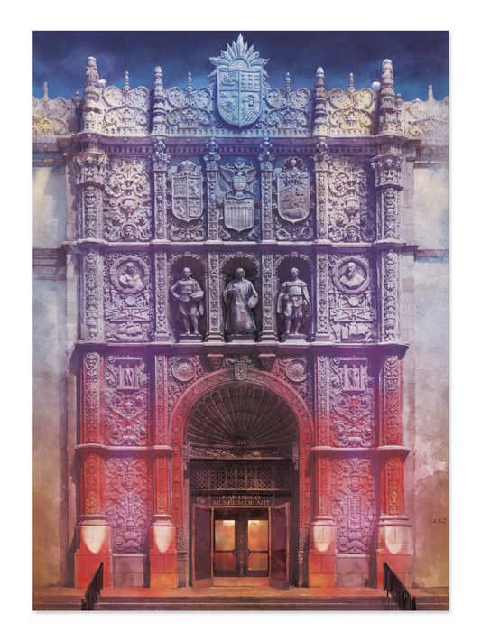 Ezen - SAN DIEGO MUSEUM OF ART - Night - Postcard - Front