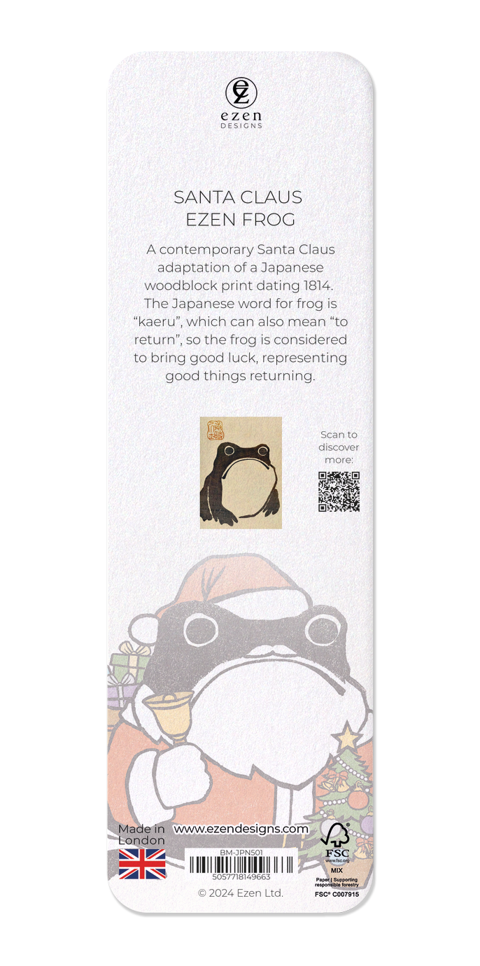 Ezen - Santa Claus Ezen Frog - Bookmark - Back