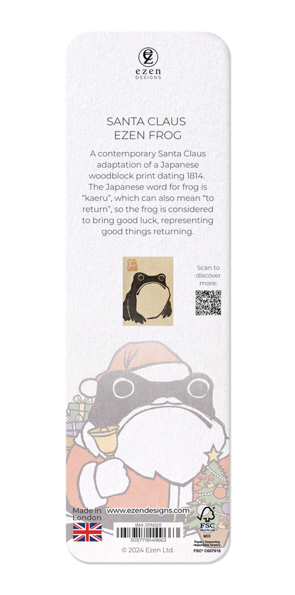 Ezen - Santa Claus Ezen Frog - Bookmark - Back