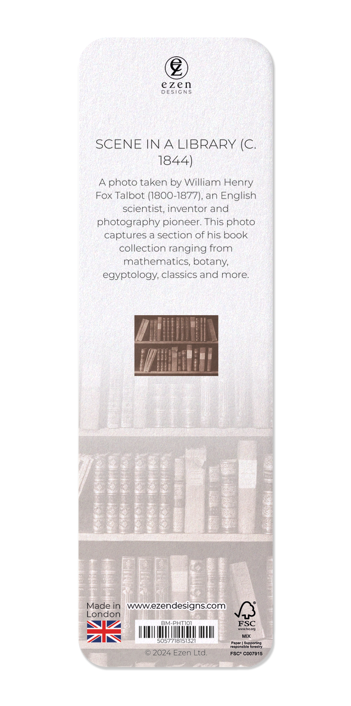 Ezen - Scene in a Library (c. 1844) - Bookmark - Back
