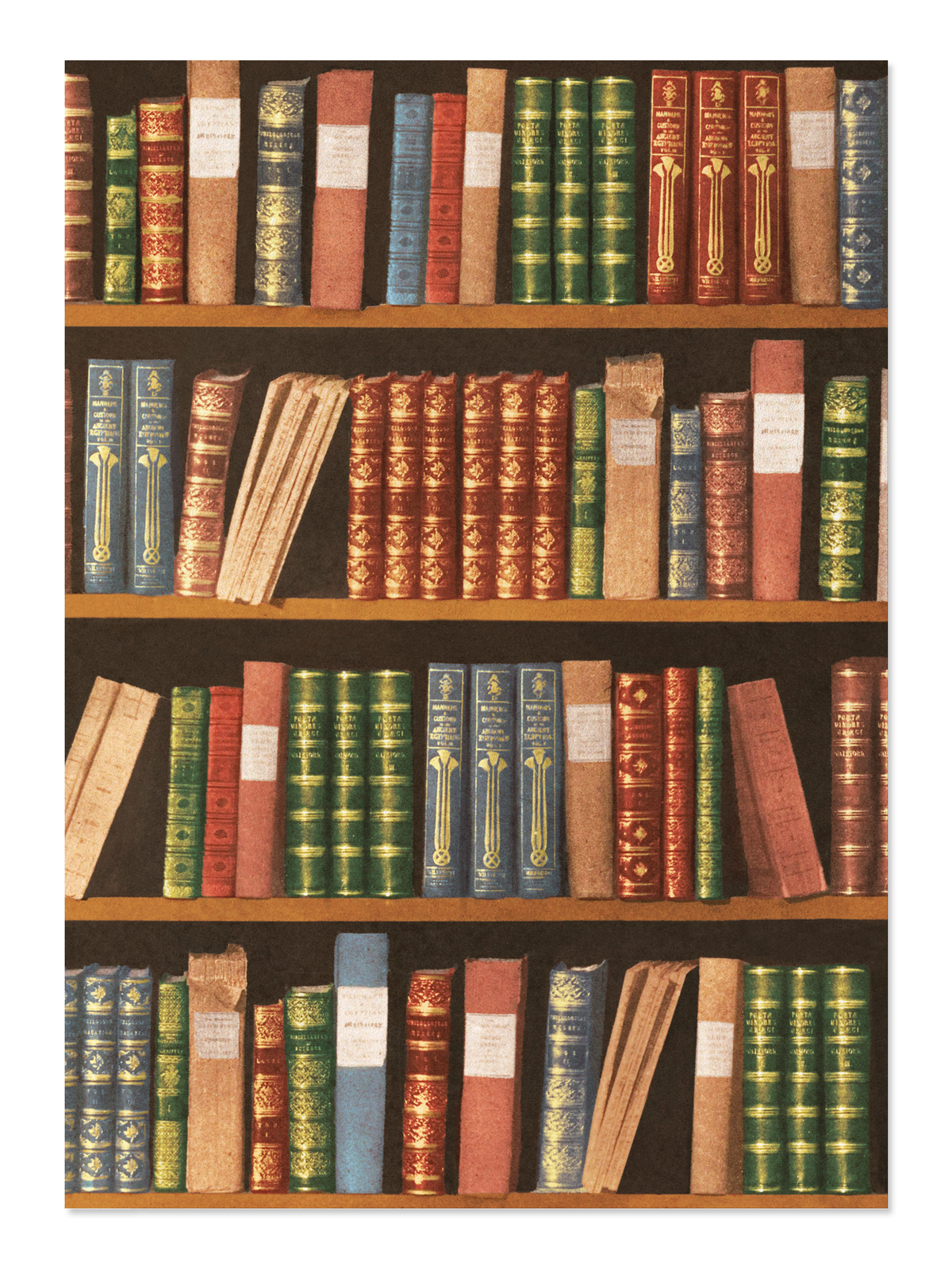Ezen - Scene in a Library (c. 1844) - Postcard - Front