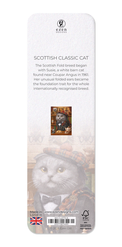 Ezen - Scottish Classic Cat - Bookmark - Back