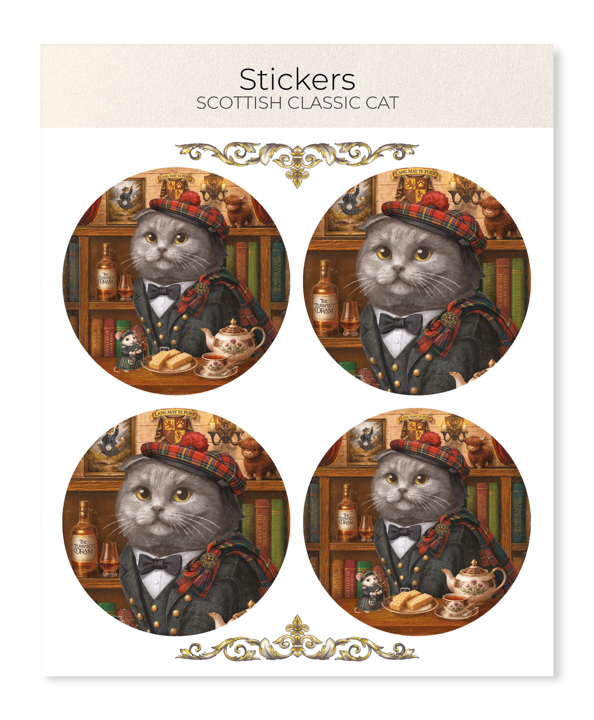 Ezen - Scottish Classic Cat - Sticker Set